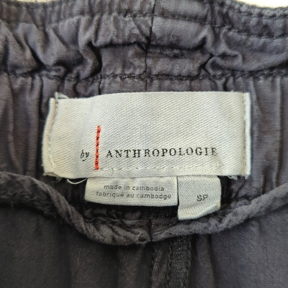Anthropologie Malin Soft Woven High Waisted Tapered Leg Utility Pants Black SP - Picture 9 of 14